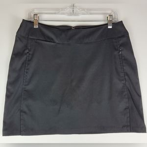 Antigua Desert Dry Black Shorts Golf Tennis Active Sporty Skort Women Size 8
